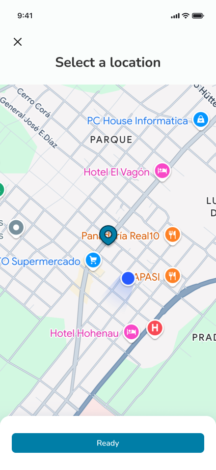 Home location screen